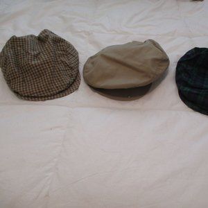 3 Vintage Men's French-Style Berets XL